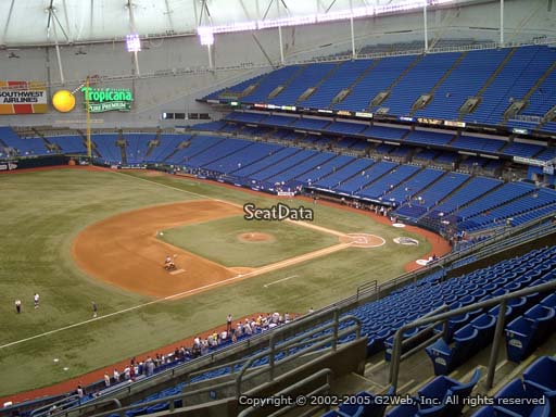 Seat view from section 319 at Tropicana Field, home of the Tampa Bay Rays