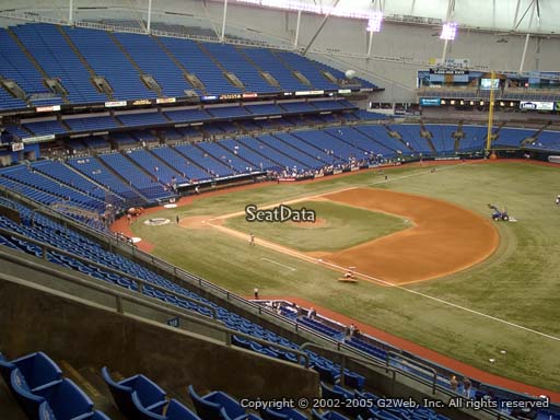 Seat view from section 320 at Tropicana Field, home of the Tampa Bay Rays