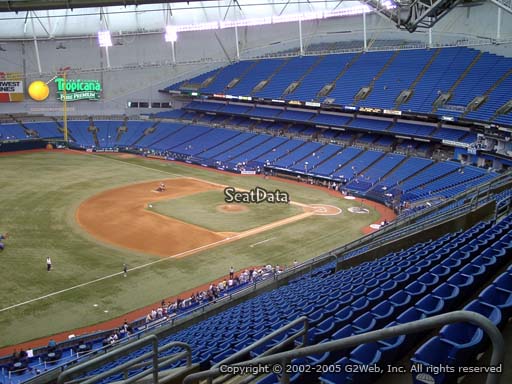 Seat view from section 321 at Tropicana Field, home of the Tampa Bay Rays