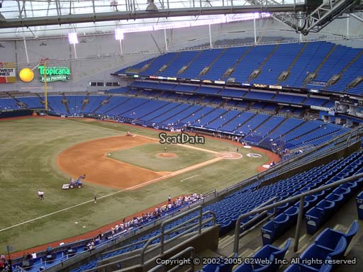 Seat view from section 323 at Tropicana Field, home of the Tampa Bay Rays