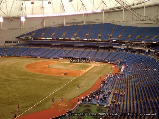 Seat view from section 341 at Tropicana Field, home of the Tampa Bay Rays