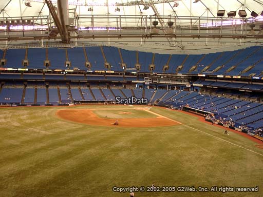 Seat view from section 353 at Tropicana Field, home of the Tampa Bay Rays