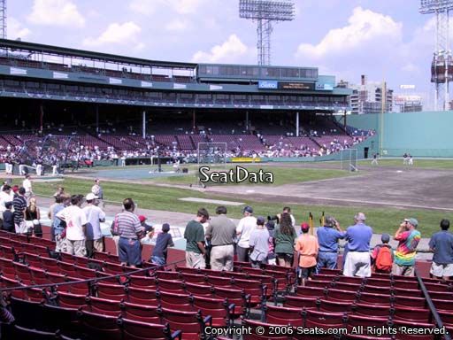 Seat view from field box section 19 at Fenway Park, home of the Boston Red Sox