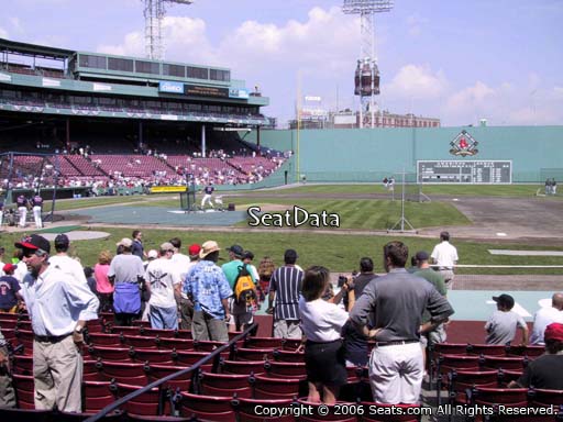 Seat view from field box section 28 at Fenway Park, home of the Boston Red Sox