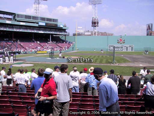 Seat view from field box section 29 at Fenway Park, home of the Boston Red Sox