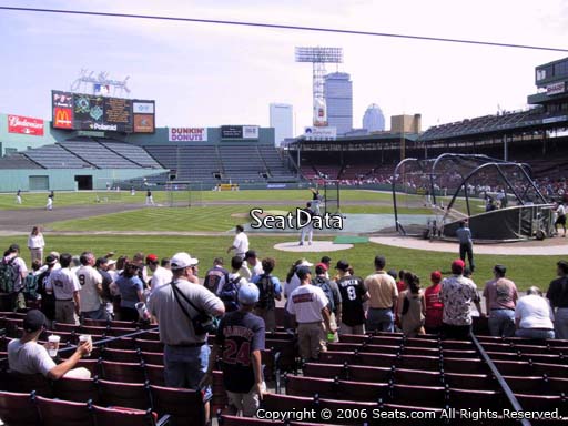 Seat view from field box section 54 at Fenway Park, home of the Boston Red Sox