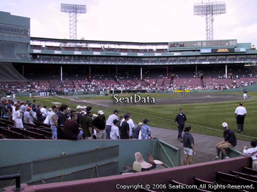 Seat view from right field box section 7 at Fenway Park, home of the Boston Red Sox