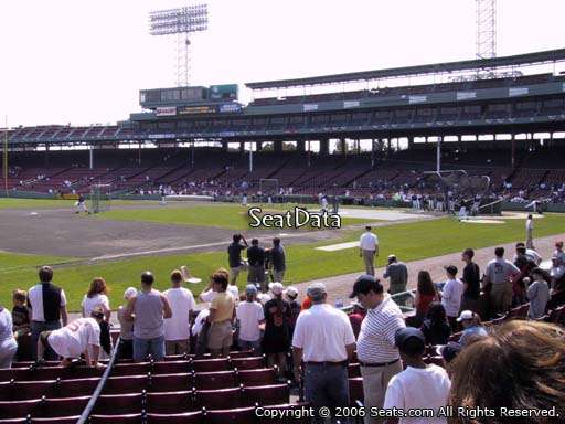 Seat view from field box section 72 at Fenway Park, home of the Boston Red Sox