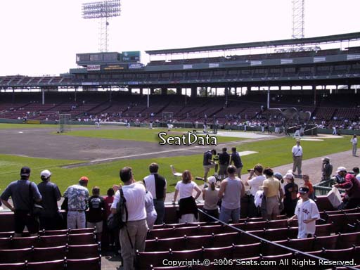 Seat view from field box section 74 at Fenway Park, home of the Boston Red Sox