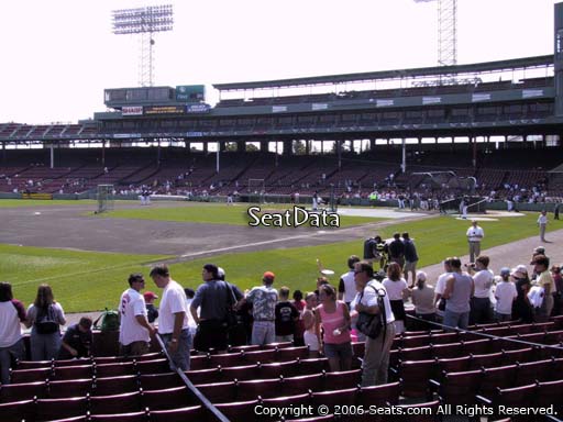 Seat view from field box section 75 at Fenway Park, home of the Boston Red Sox