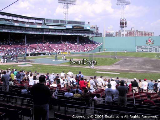 Seat view from loge box section 110 at Fenway Park, home of the Boston Red Sox