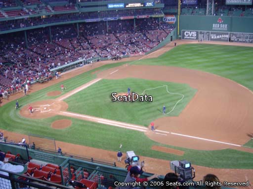 Seat view from PB 9 at Fenway Park, home of the Boston Red Sox
