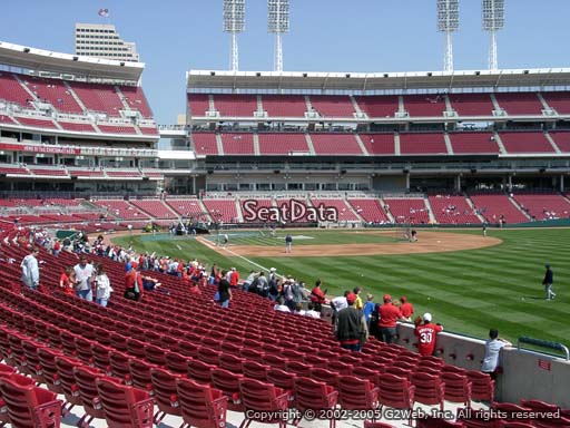 Seat view from section 137 at Great American Ball Park, home of the Cincinnati Reds