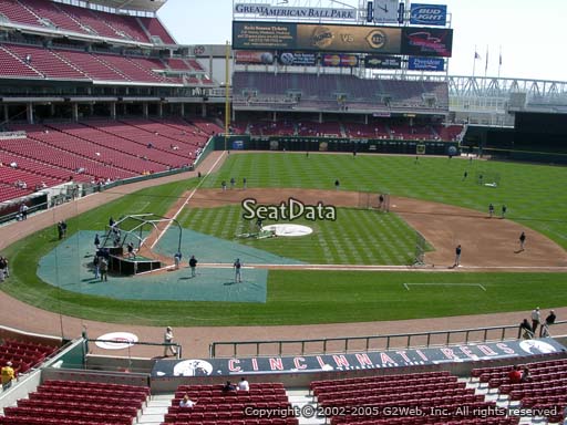Seat view from section 301 at Great American Ball Park, home of the Cincinnati Reds