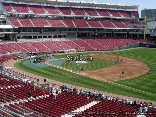 Seat view from section 306 at Great American Ball Park, home of the Cincinnati Reds