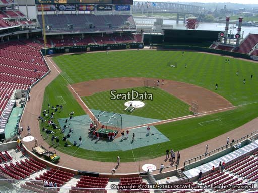 Seat view from section 426 at Great American Ball Park, home of the Cincinnati Reds