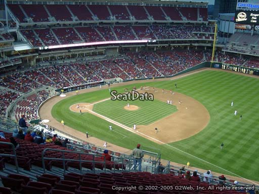 Seat view from section 534 at Great American Ball Park, home of the Cincinnati Reds