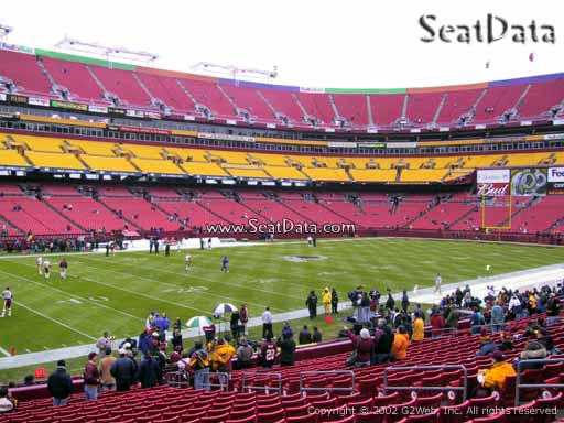 Seat view from Dream Seats 5 at Fedex Field, home of the Washington Redskins