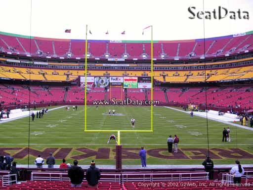 Seat view from Dream Seats 11 at Fedex Field, home of the Washington Redskins