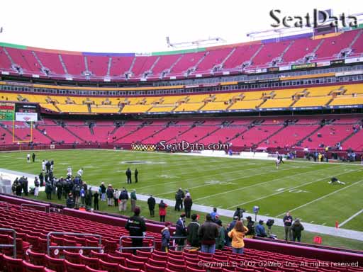 Seat view from section 117 at Fedex Field, home of the Washington Redskins