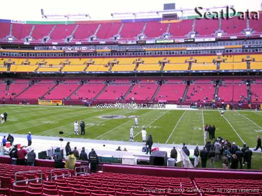 Seat view from Dream Seats 20 at Fedex Field, home of the Washington Redskins
