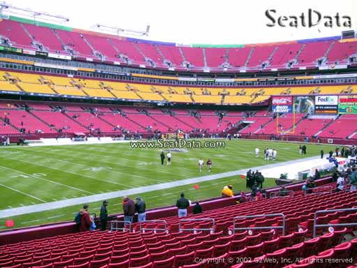 Seat view from Dream Seats 26 at Fedex Field, home of the Washington Redskins