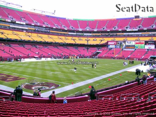 Seat view from section 128 at Fedex Field, home of the Washington Redskins