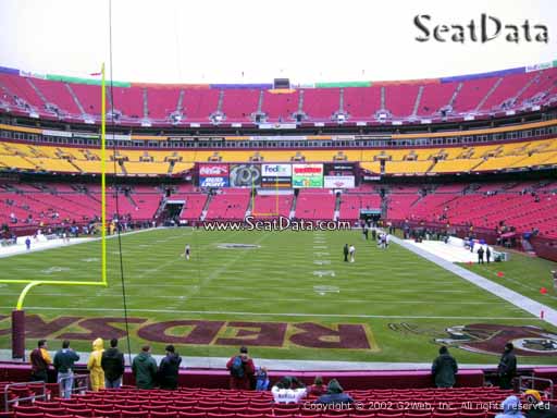 Seat view from section 131 at Fedex Field, home of the Washington Redskins