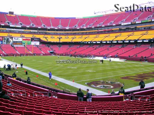 Seat view from section 136 at Fedex Field, home of the Washington Redskins