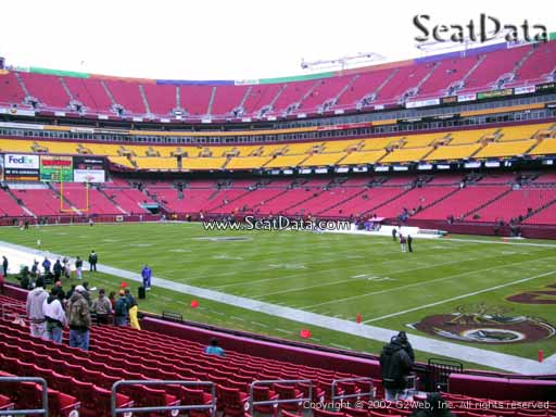 Seat view from Dream Seats 37 at Fedex Field, home of the Washington Redskins