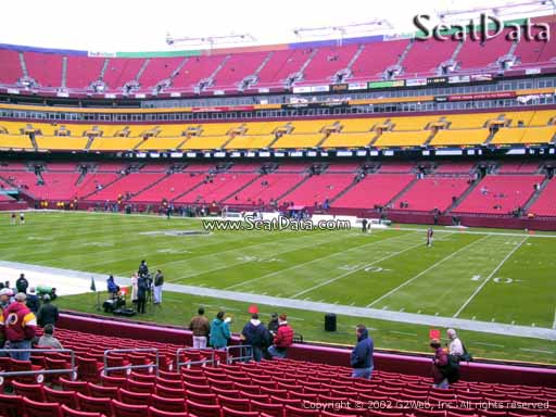 Seat view from section 139 at Fedex Field, home of the Washington Redskins