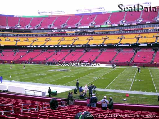 Seat view from section 140 at Fedex Field, home of the Washington Redskins