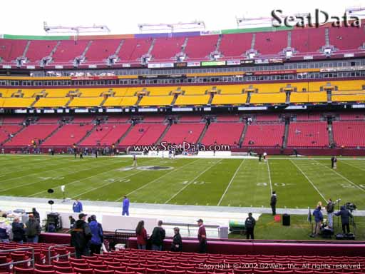Seat view from Dream Seats 41 at Fedex Field, home of the Washington Redskins