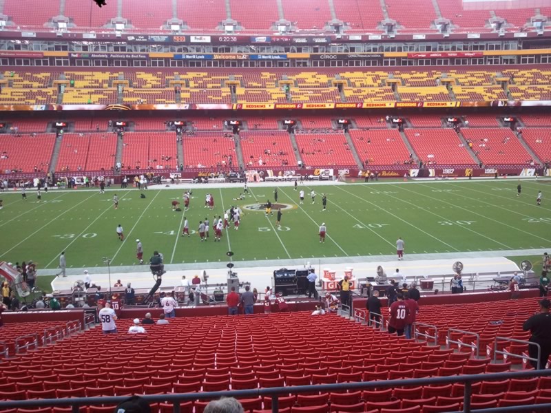 Seat view from section 201 at Fedex Field, home of the Washington Redskins