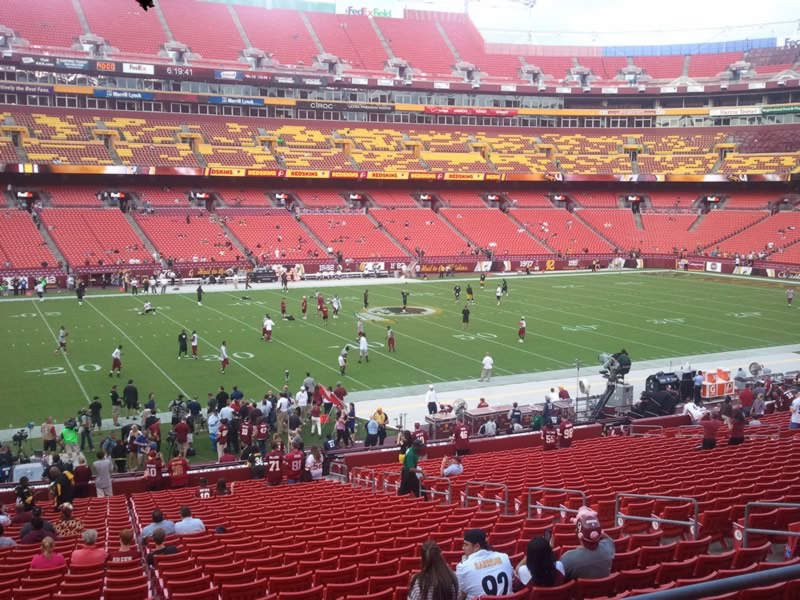 Seat view from section 203 at Fedex Field, home of the Washington Redskins