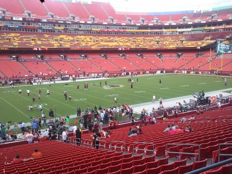 Seat view from section 204 at Fedex Field, home of the Washington Redskins