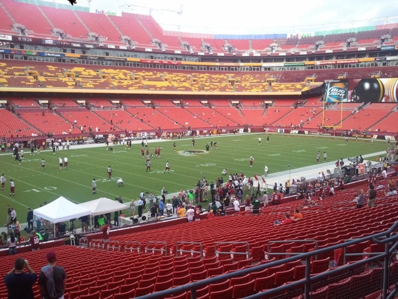 Seat view from section 205 at Fedex Field, home of the Washington Redskins