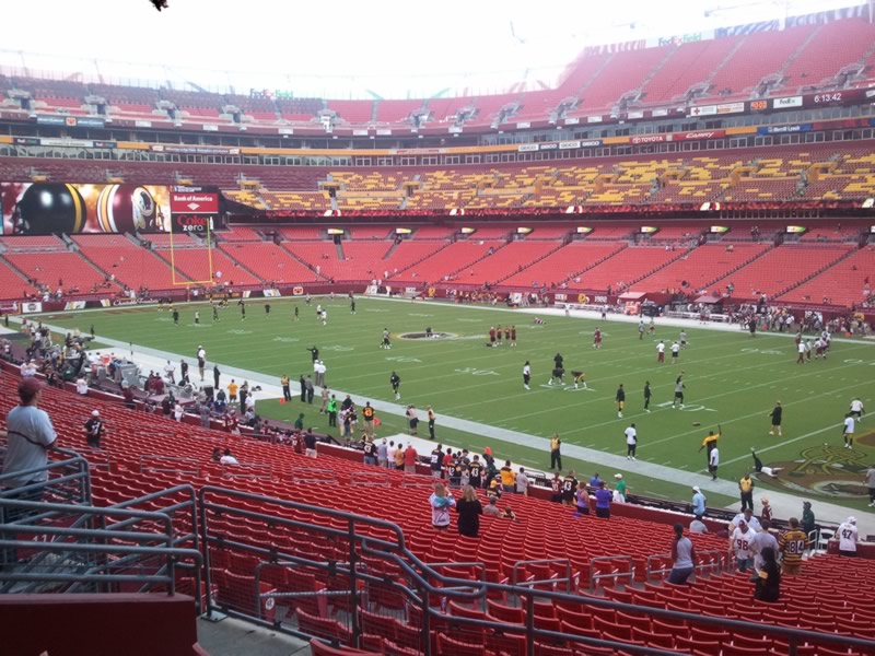 Seat view from section 216 at Fedex Field, home of the Washington Redskins