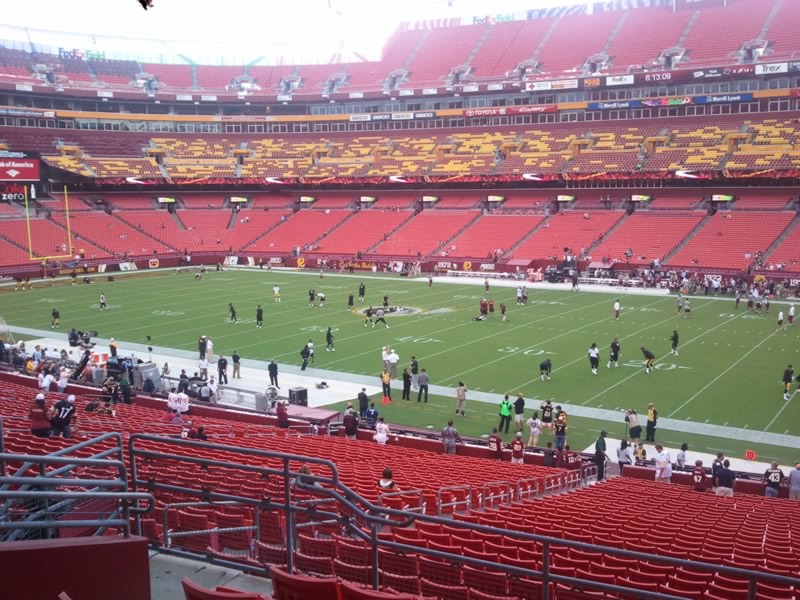 Seat view from section 218 at Fedex Field, home of the Washington Redskins