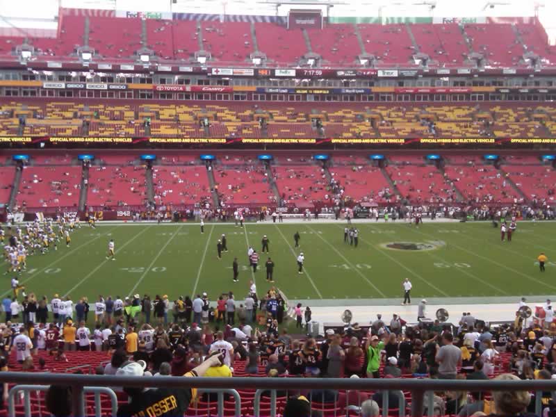 Seat view from section 223 at Fedex Field, home of the Washington Redskins