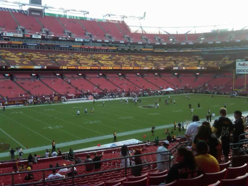 Seat view from section 226 at Fedex Field, home of the Washington Redskins