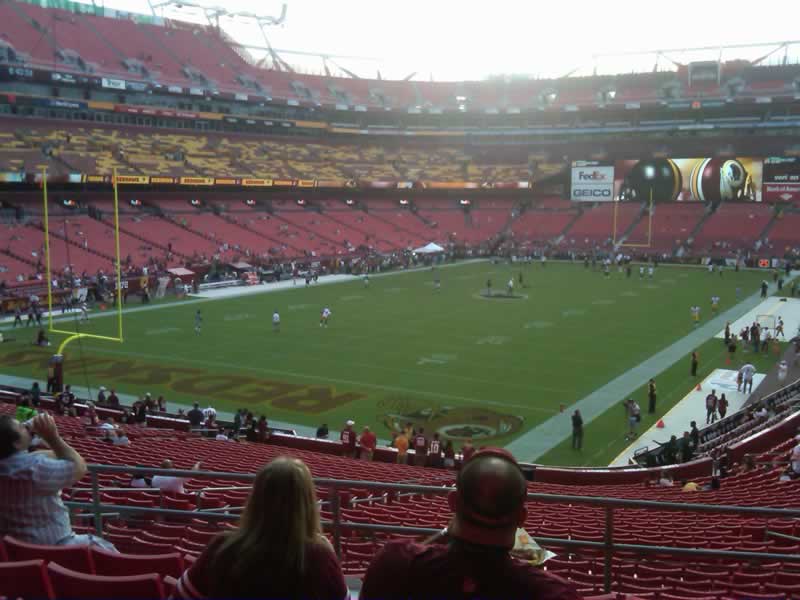 Seat view from section 229 at Fedex Field, home of the Washington Redskins