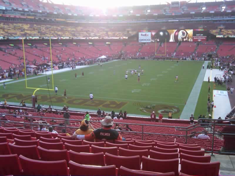 Seat view from section 230 at Fedex Field, home of the Washington Redskins