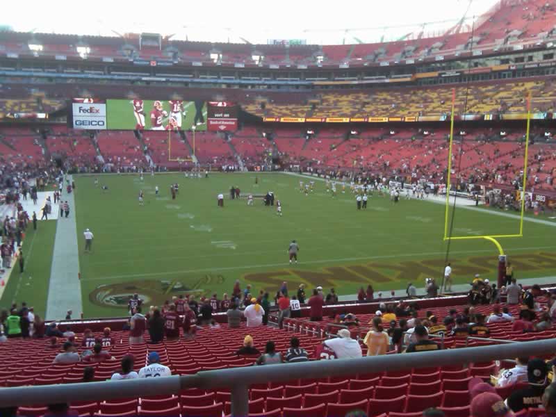 Seat view from section 234 at Fedex Field, home of the Washington Redskins