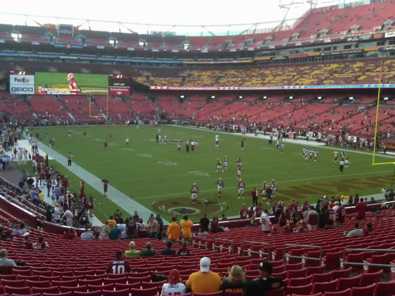 Seat view from section 235 at Fedex Field, home of the Washington Redskins
