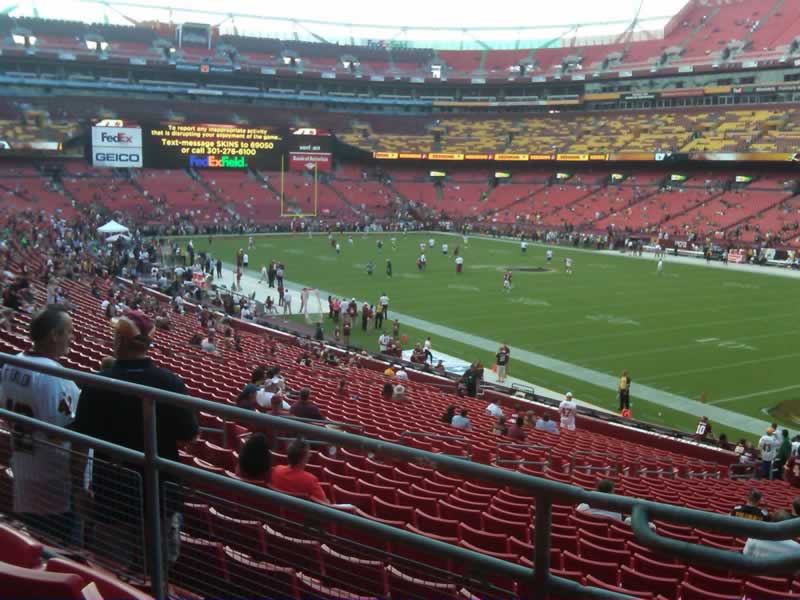 Seat view from section 237 at Fedex Field, home of the Washington Redskins