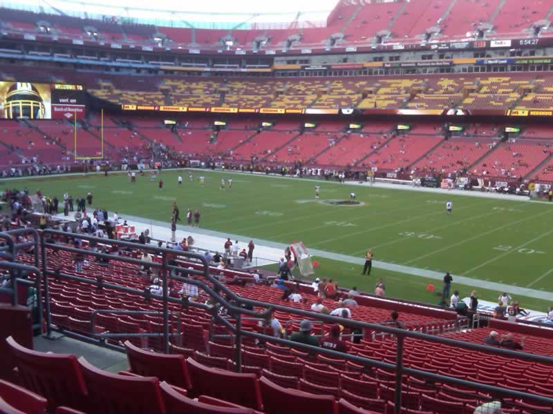 Seat view from section 239 at Fedex Field, home of the Washington Redskins