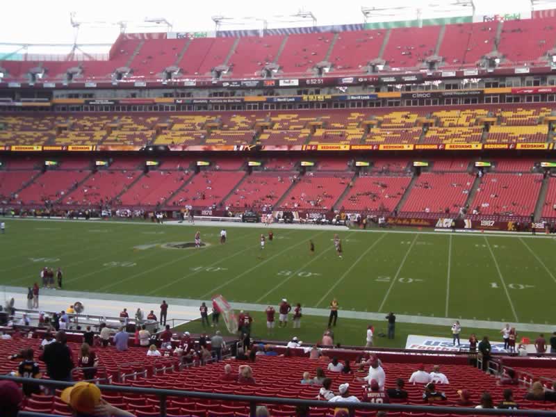Seat view from section 240 at Fedex Field, home of the Washington Redskins
