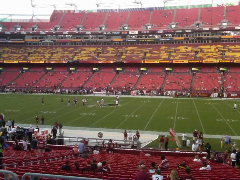 Seat view from section 241 at Fedex Field, home of the Washington Redskins