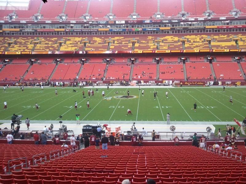 Seat view from section 242 at Fedex Field, home of the Washington Redskins